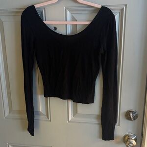 Classic Black Long Sleeve Women's Top